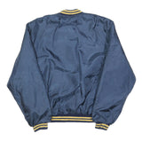 BIRDIE Mens Blue & Yellow Button Jacket M Polyester Plain Casual Lightweight