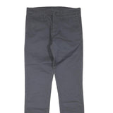 CARHARTT Mens Polyester Blend Regular Fit Straight Trousers W32 L33 Dark Grey