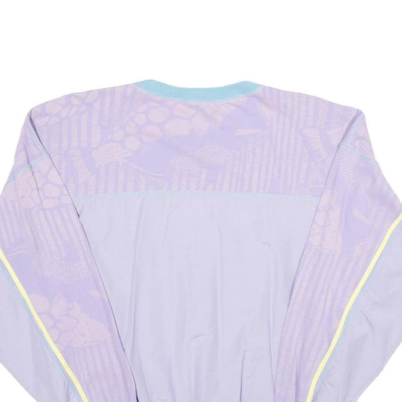 Womens Purple & Blue Sweatshirt Crew Neck M Casual Cotton Blend Pullover