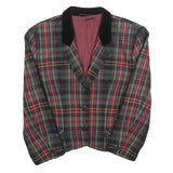 WINUDRESS Womens Green & Red Check Wool Blend Tailored Button Jacket UK 10