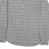 MAMMUT Mens Grey & White Check Shirt M Outdoor Casual Long Sleeve