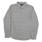 MAMMUT Mens Grey & White Check Shirt M Outdoor Casual Long Sleeve
