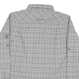 MAMMUT Mens Grey & White Check Shirt M Outdoor Casual Long Sleeve