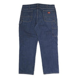 DICKIES Mens Jeans Blue Regular Straight Denim W42 L31 Workwear Cotton Blend