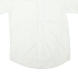 YVES SAINT LAURENT Mens White Regular Fit Short Sleeve Shirt L Cotton Blend