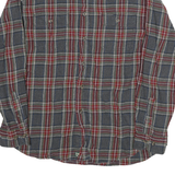 OUTDOOR LIFE Mens Blue & Red Check Shirt L Button-Down Neck Cotton Blend Casual