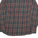 OUTDOOR LIFE Mens Blue & Red Check Shirt L Button-Down Neck Cotton Blend Casual