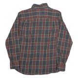 OUTDOOR LIFE Mens Blue & Red Check Shirt L Button-Down Neck Cotton Blend Casual