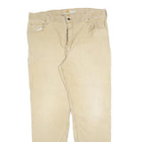 CARHARTT Mens Cotton Blend Beige Relaxed Fit Straight Trousers W40 L34 Workwear