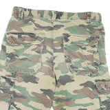 DIVIDED Womens Shorts Green & Brown Camouflage Cargo L W34