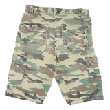DIVIDED Womens Shorts Green & Brown Camouflage Cargo L W34
