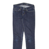 LEVI'S Womens Slim Blue Denim Raw Slim Jeans W25 L29 Stretch Cotton Blend