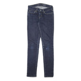 LEVI'S Womens Slim Blue Denim Raw Slim Jeans W25 L29 Stretch Cotton Blend