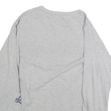 MAJESTIC Mens Grey Brewers Graphic T-Shirt Long Sleeve Crew Neck Milwaukee MLB