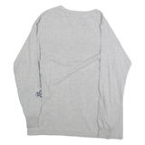 MAJESTIC Mens Grey Brewers Graphic T-Shirt Long Sleeve Crew Neck Milwaukee MLB