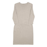 LAUREN RALPH LAUREN Womens Beige Bodycon Jersey Plain Long Sleeve Knee Length
