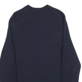 JIGSAW Womens Navy Plain Wool Blend Jumper Crew Neck Basic Knit M Classic