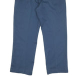 DICKIES Mens Cotton Blend Blue Regular Fit Straight Leg Trousers W34 L28