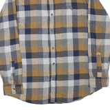 LEE Mens Blue & Beige Checked Shirt L Cotton Blend Casual Buttoned Pocket
