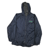 DICKIES Mens Navy Department Of Public Works Hooded Zip Jacket L Polyester Blend