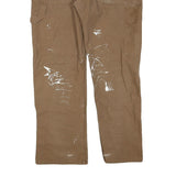 DICKIES Mens Jeans Brown Regular Straight Denim W36 L29 Workwear Zip