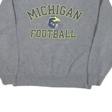 GEAR Mens Grey Michigan Football Crew Neck Sweatshirt M Cotton Blend Casual