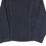 BIG STAR Womens Navy Blue Cotton Blend Button Jacket L Denim Plain Stylish