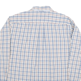 TOMMY HILFIGER Mens Blue & Red Cotton Blend Check Shirt L Casual Long Sleeve