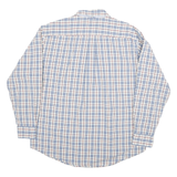 TOMMY HILFIGER Mens Blue & Red Cotton Blend Check Shirt L Casual Long Sleeve
