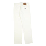 FERRE JEANS Mens White Regular Straight Denim Jeans Cotton Blend W34 L32 Button