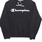 CHAMPION Mens Black Hoodie S Classic Pullover Cotton Blend Sport Casual