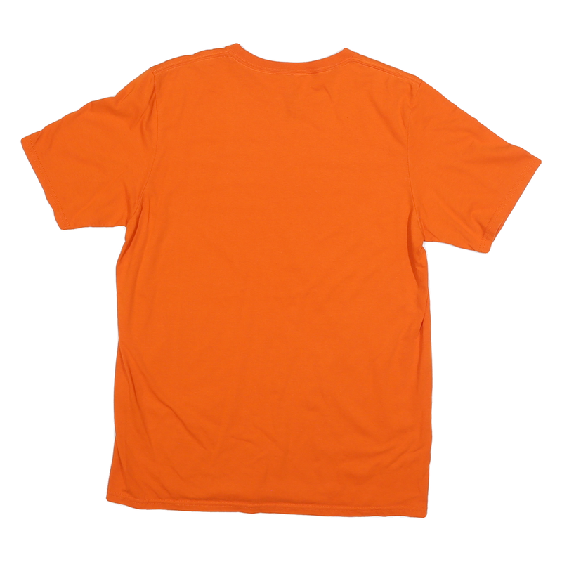 RUSSELL ATHLETIC Mens Orange T-Shirt M Short Sleeve Crew Neck Plain Casual