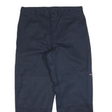 DICKIES Mens Cotton Blend Navy Regular Fit Straight Leg Trousers W38 L32