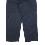DICKIES Mens Cotton Blend Navy Regular Fit Straight Leg Trousers W38 L32