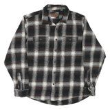 ORVIS Mens Black & Brown Check Shirt L Long Sleeve Cotton Blend Casual