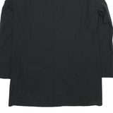 DKNY Mens Black Casual Jacket L Cotton Blend Button Closure Plain Style