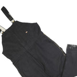 DICKIES Womens Black Relaxed Cotton Blend Dungarees 2XL W40 L30 Workwear