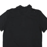 CALVIN KLEIN JEANS Mens Black Graphic Short Sleeve Polo Shirt L Casual Cotton