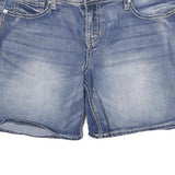 HYDRAULIC Womens Denim Blue Casual Shorts L W30 Embroidered Pockets Low Rise