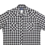 WRANGLER Mens Black & White Check Shirt XL Western Style Casual Cotton Blend