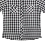 WRANGLER Mens Black & White Check Shirt XL Western Style Casual Cotton Blend