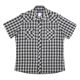 WRANGLER Mens Black & White Check Shirt XL Western Style Casual Cotton Blend