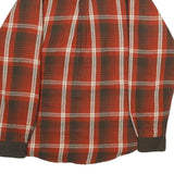 BROWNING Mens Red & Brown Check Button Cotton Blend Jacket L Casual Outdoor