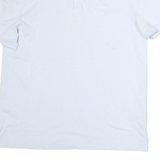 CALVIN KLEIN Mens Light Blue & White Striped Short Sleeve Polo Shirt M Cotton