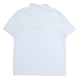 CALVIN KLEIN Mens Light Blue & White Striped Short Sleeve Polo Shirt M Cotton