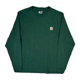 Carhartt Long Sleeve T-Shirt - Medium Green Cotton