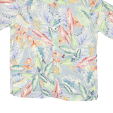 MNG Mens Blue Floral Shirt M Cotton Blend Summer Tropical Pattern
