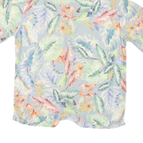 MNG Mens Blue Floral Shirt M Cotton Blend Summer Tropical Pattern
