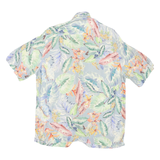 MNG Mens Blue Floral Shirt M Cotton Blend Summer Tropical Pattern