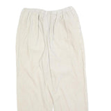 BLAIR Womens Cotton Blend Cream Relaxed Straight Trousers W30 L27 Casual Comfort